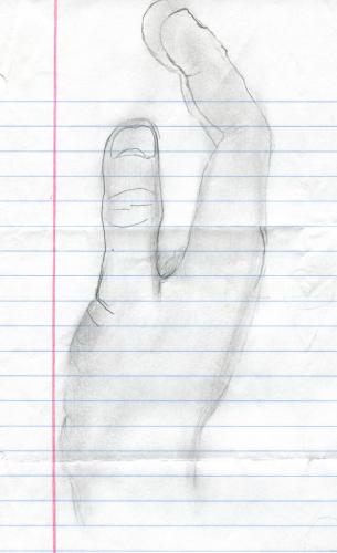 Focusing on drawing my own hand, since I suck at drawing hands