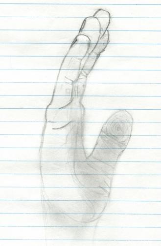 Focusing on drawing my own hand, since I suck at drawing hands